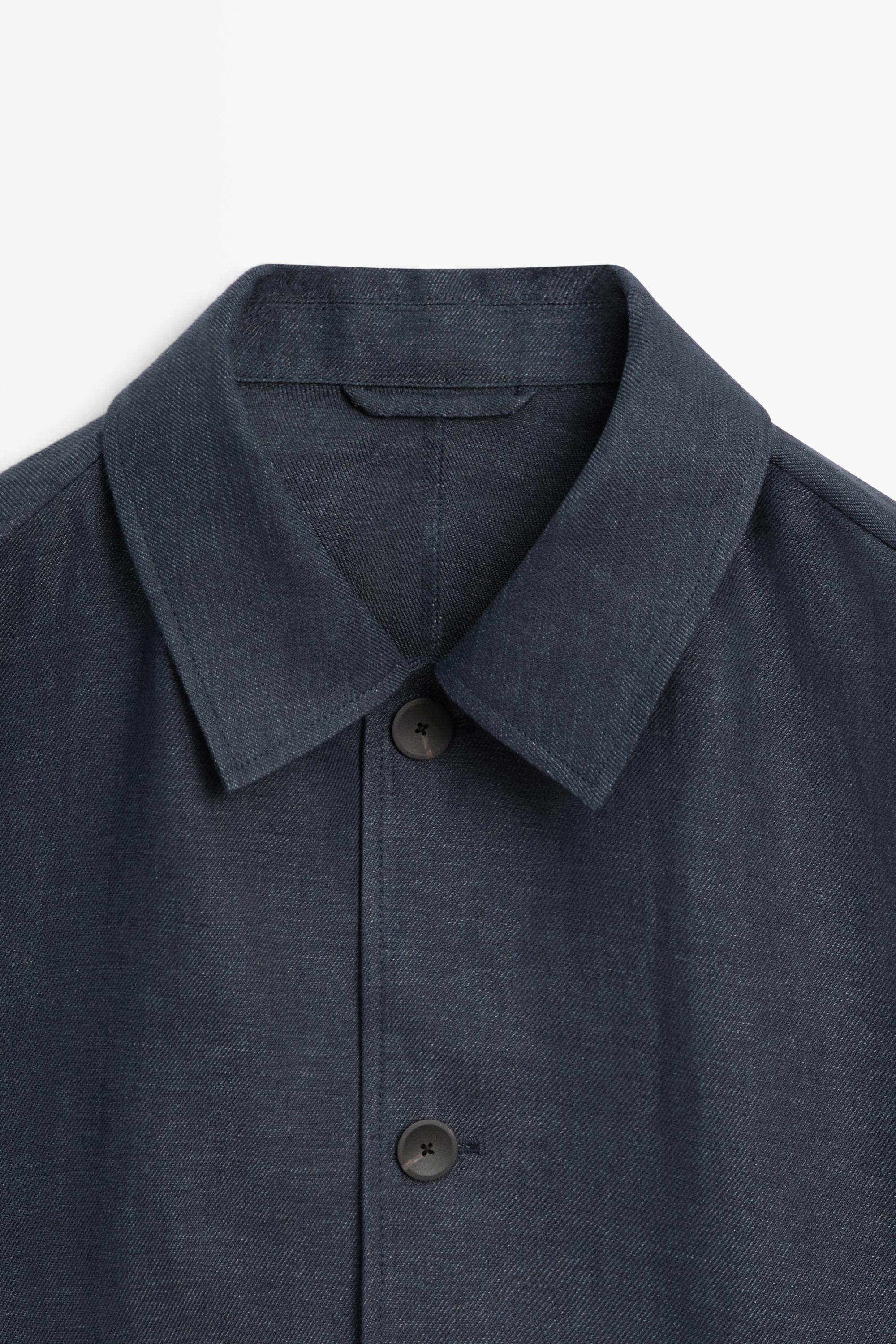 100% linen total look melange overshirt